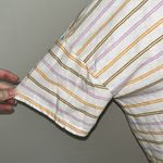 Madewell women’s medium Raw-Edged Hangout Tee in Branham Stripe Photo 3