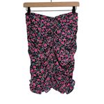 ZARA NWT Floral Ruched Mini Skirt Sz Medium Viscose Ruffle Flounce Tulip Hem Photo 2