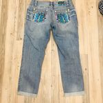 COOGI  Cropped Stretch Jeans Turquoise size 3/4 Photo 1