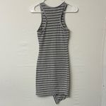 Feathers Gray Asymmetrical Striped Dress size:S (G5)!! Black Photo 2