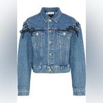 Sandro  Blue Denim jacket with lace-up details Size 34 Photo 1