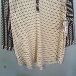 Gentle Fawn NWT‎  Solitude Cream and Black Relaxed Buttoned Blouse Boho Photo 4