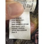 Nine West  Jeans Womens Blouse Small Long Sleeve Boho Patchwork Hipster Eclectic Photo 13