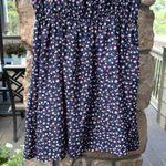 Papaya Sleeveless Navy Blue Tulip Floral Fit & Flare Dress Sundress Size LARGE Photo 2