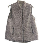 Entro  Women’s Vest Size 1X Sherpa‎ Zip Up Brown Photo 0