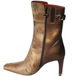 Donald Pliner Bronze Metallic Couture Sand Bronze HairCalf Leather Boot $450 NWT Gold Size 8.5 Photo 4