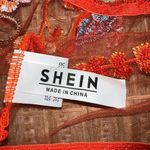 one piece orange sheer mesh Nighty! New Size L Photo 7