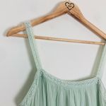 Magaschoni  mint green cotton gauze maxi dress with lace trim and flounce. Size L Photo 3