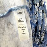 Woman Within  Plus Size 2XP Maxi Dress 26/28 Blue Floral Pleated Sleeveless 1427 Photo 11