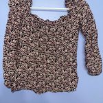 Maje  Lanael Smocked Ruffle Off Shoulder‎ Blouse Ditzy Floral Black Size S NWOT Photo 8