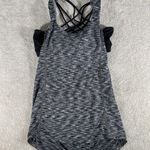 Lululemon Top Womens S* Black/Grey Strappy Crossback Tank Sleeveless Stretch Gym Photo 0
