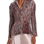 Vince  Berry Blooms Floral Print Pleated Blouse Plus Size 3X NWT Photo 0