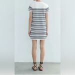 ZARA NWT WOMEN'S STRIPED KNIT MINI DRESS WHITE /NAVY SIZE M 3859/035 Photo 2