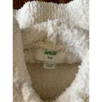 Aerie  Women's Hooded White Sweatshirt Red Heart Detail Fleece Size Medium Photo 1