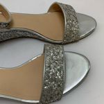 BP . Silver Glitter Roxie Wedge Sandals Photo 7