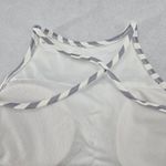 Gray Stripe Halter Tie Active Sports Bra Padded Bikini Bralette Swim Top S Small Photo 4