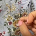 Vintage Blue Floral 90s collared button down short sleeve shirt y2k Size XL Photo 3