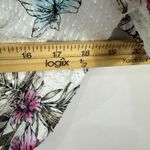 White House | Black Market WHBM White Floral Peplum Blouse S Romantic Cottagecore Feminine Office Chic Photo 5