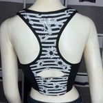 Betsey Johnson  Stripe Daisy Floral Design Performance Crop Top Sports Bra Photo 1
