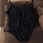 Aqua Green Ruffle One Piece Swimwear Photo 4