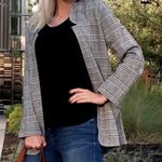 Soft Surroundings  Plaid Open Front St. James Blazer Size S Photo 0