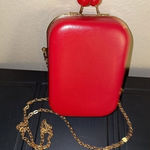 Elizabeth Arden‎ New York Red Box Purse with Chain Ball Clasps Photo 0