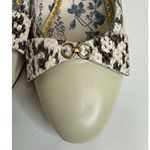 Gucci Yva Ivory Leather Snakeskin bow embellished GG Ballerina flats EU 36.5 Photo 6