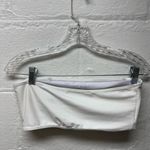 White Strapless Bikini Top Size L Photo 2