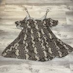 H&M Snakeskin Spaghetti Strap Above the Knee Dress with a Top Overlay Size Large Photo 6