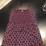 One Size Fits Most Fit and Flare Flowy Dress Pink and Blue Spaghetti Straps Size M Photo 1