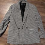 ZARA  Monochrome Checkered Blazer Photo 0