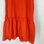 Anthropologie  WHIT TWO Flouncy Bright‎ Orange Ruffled Tiered midi dress Small Photo 8