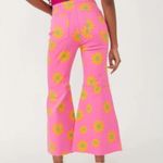 Free People Youthquake Printed Crop Flare Jeans in Lipstick Combo sz 26 Photo 3