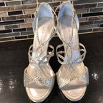 Caparros  gold rhinestone bling strappy Heels women’s size‎ 9.5 wedding prom Photo 2