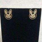 Overwatch DVa Wood Stud Earrings Brown Photo 0