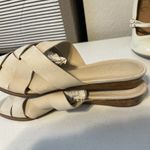 NEW Bird of Flight Slip Ons Shoes Womens Size 8B Tan Suede Feel Wood Heel Photo 2