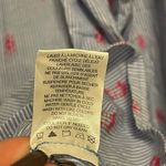 Kenar  Blue Stripe Ikat Print Bell Sleeve Blouse Size XL Photo 5