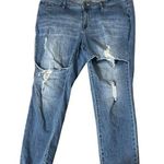 Ymi WBB Wannabettabutt Mid Rise Jeans Distressed Raw Hem Size 18 Photo 0