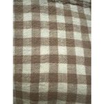 Urban Outfitters Linen Wrap Gingham Midi Dress Brown White Short Sleeve Tie Photo 6