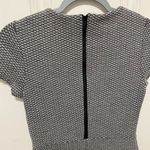 H&M Grey Crewneck Short Sleeve Thick Waffle Knit Fit & Flare Dress XS EUC Photo 3