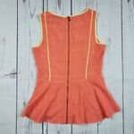 Romeo + Juliet Couture  Orange Sleeveless Zippered Peplum Top Women's Size XS Photo 6
