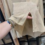 Eileen Fisher beige sweater organic linen top blouse textured long sleeve plus Photo 5