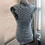 Fossil  Polka Dot Tank Top white blue sheer racerback women’s‎ small Photo 4
