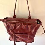 Hobo Red Leather Tote Shoulder Bag Merlot Maroon Worn Boho Oversized Slouchy Photo 12