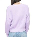 Pistola  NWT Eva Crew Neck Pullover Sweater Taro Lavender Lilac Small Distressed Photo 1