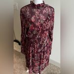 IRO Wine Red Long Sleeve Bell maxi dress Photo 1