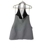 ZARA Halter Blazer Mini Vest Dress Gray Houndstooth Double Breasted XL Photo 3