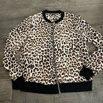 EXPRESS  Leopard Print Bomber‎ Jacket Photo 0