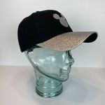 Disney  World Baseball Hat Cap Mickey Minnie Mouse‎ Glitter Black Silver Florida Photo 1