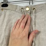 JM Collection  Linen Cream Wide Leg Drawstring Waist Pull On Pants Womens 12P Photo 5